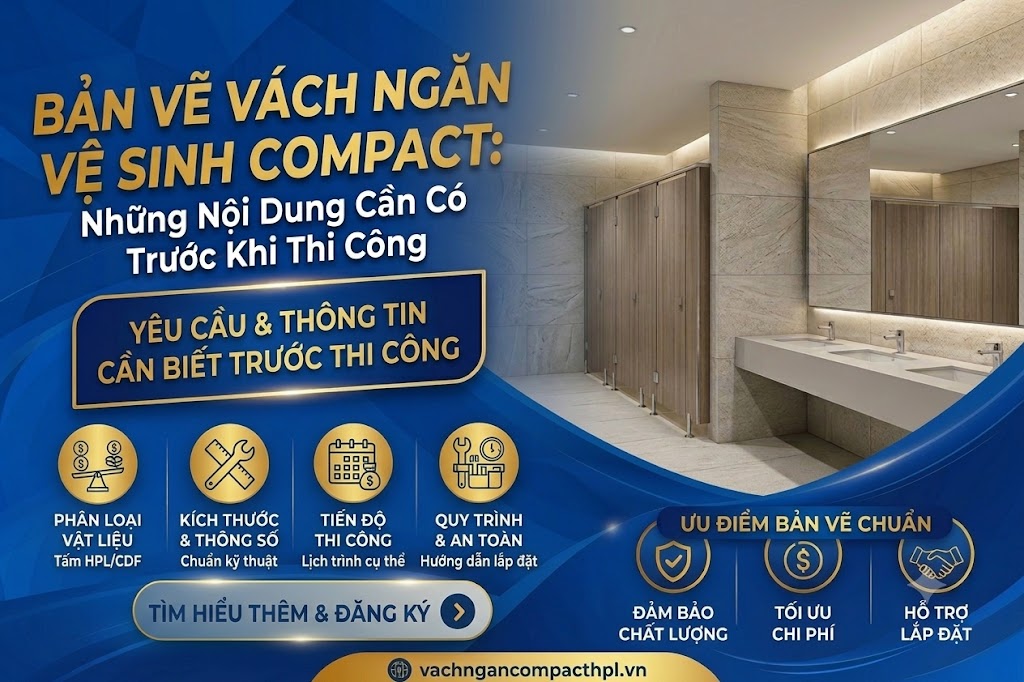 Bản Vẽ Vách Ngăn Vệ Sinh Compact: Những Nội Dung Cần Có Trước Khi Thi Công